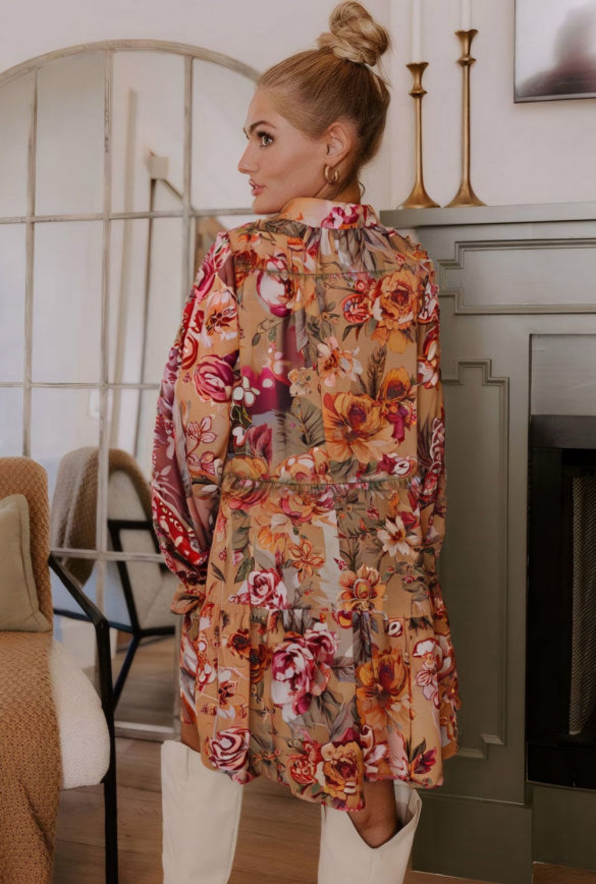 Vintage floral print dress
