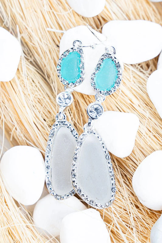 Sunset Bay Sea Glass Silverstone Earrings